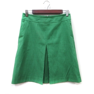 イエナ(IENA)のイエナ 台形スカート ひざ丈 38 緑 グリーン /YI(ひざ丈スカート)