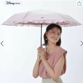 Disney - UVカット率・遮光率99%！Wpc. ミニー 折りたたみ 晴雨兼用 フリル傘
