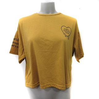 アザー(other)のピンクラテ Tシャツ カットソー 半袖 XS 黄色 黄土色 /YI(Tシャツ(半袖/袖なし))