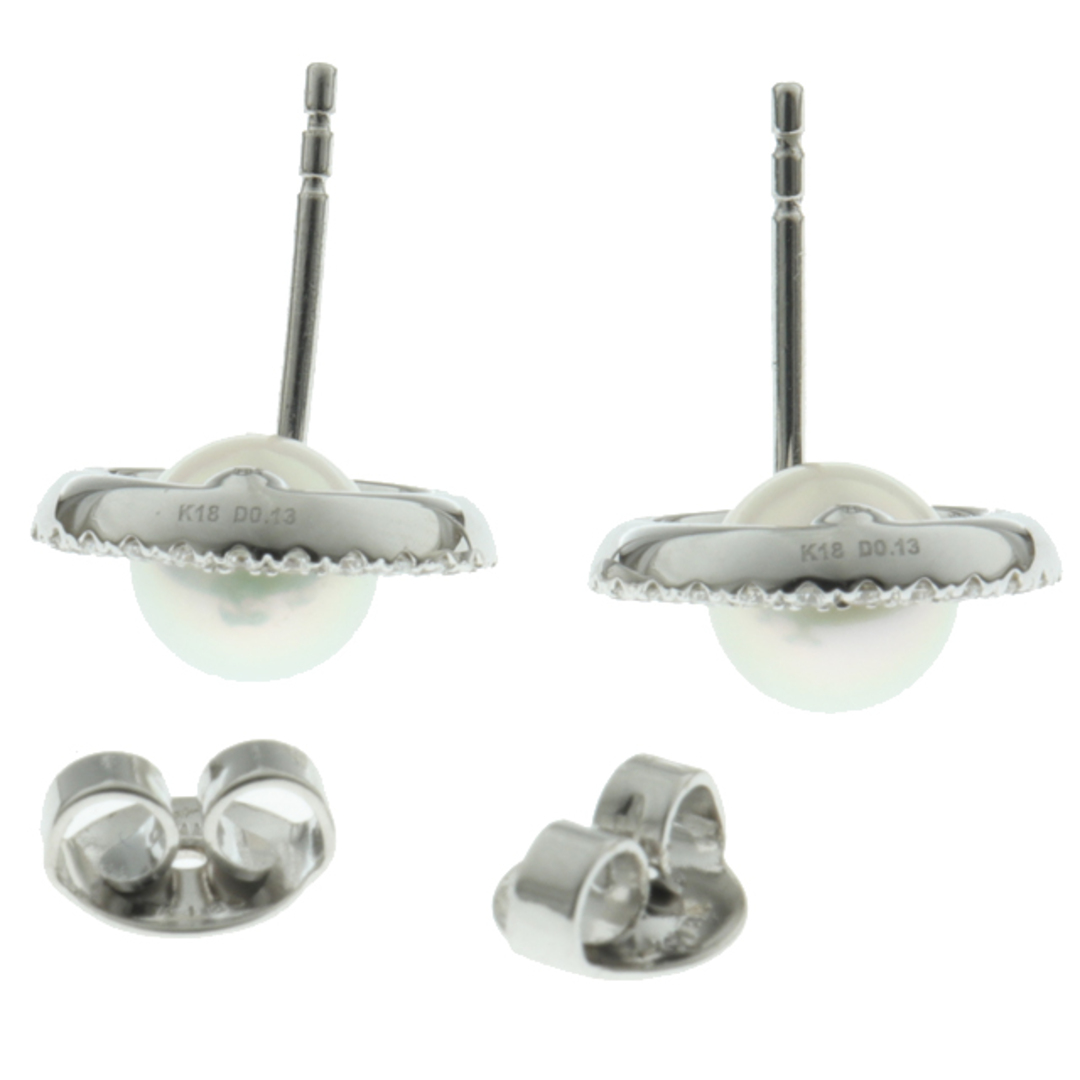 MIKIMOTO - ミキモト MIKIMOTO サークル パール ダイヤ ピアス MIKIMOTO - ミキモト MIKIMOTO サークル パール ダイヤ ピアス