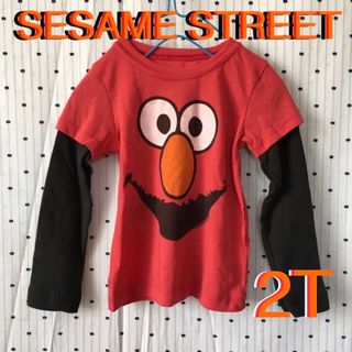 SESAMIセサミストリート限定エルモ ロングスリーブTシャツ★ キッズ２Ｔ