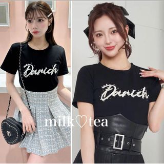 ダーリッチ(Darich)の新品タグ付き ダーリッチ エンブロイダリーパールTシャツ ホワイト フリー F(Tシャツ(半袖/袖なし))