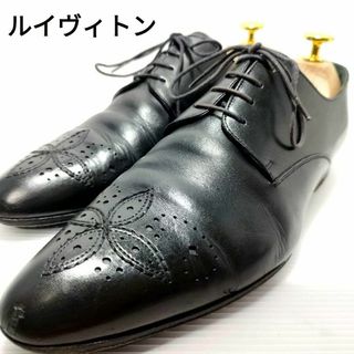 ルイヴィトン(LOUIS VUITTON)の【最高級】ルイヴィトン　革靴　本革　モノグラム　プレーントゥ　黒　6 1/2(ブーツ)