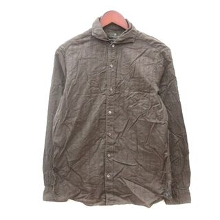 MEN'S BIGI - メンズビギ MEN'S BIGI シャツ ストライプ 長袖 M 茶 ブラウン