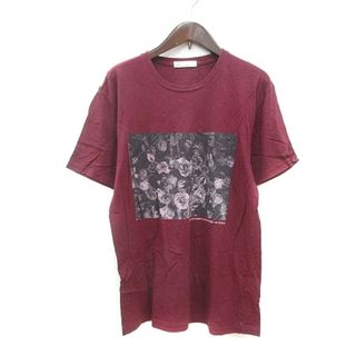 ガルニ(GARNI)のガルニ GARNI カットソー Tシャツ プリント 半袖 M 赤紫 ワインレッド(Tシャツ(半袖/袖なし))