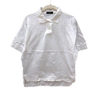 イネド(INED)のイネド INED ポロシャツ 半袖 9 白 ホワイト /MN(ポロシャツ)