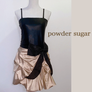パウダーシュガー(POWDER SUGAR)のpowder sugar ビッグリボン付きドレスワンピース(ひざ丈ワンピース)