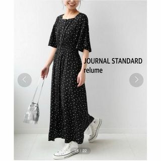 ジャーナルスタンダードレリューム(JOURNAL STANDARD relume)のJOURNAL STANDARD relume スクエアネックワンピース 美品(ロングワンピース/マキシワンピース)