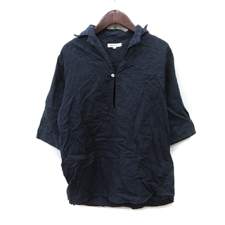 アーバンリサーチ(URBAN RESEARCH)のアーバンリサーチ シャツ 半袖 麻 リネン 40 紺 ネイビー /YI(シャツ)