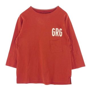 GERUGA ゲルガ カットソー HEAVEY DUTY POCKET T.Q.S T-S GRG ロゴ プリント 7分丈カットソー ポケット Tシャツ レッド レッド系 5【中古】(シャツ)