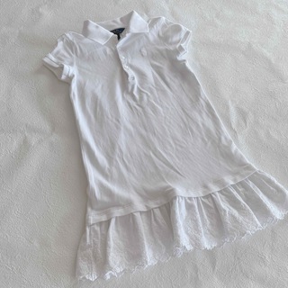 POLO RALPH LAUREN - ポロラルフローレン 120サイズ ワンピース 白　ノースリーブ ポロシャツ