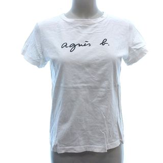 アニエスベー(agnes b.)のアニエスベー カットソー Tシャツ ラウンドネック プリント 半袖 3 白(Tシャツ(半袖/袖なし))