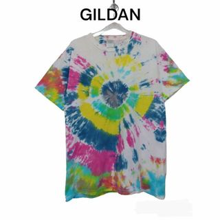 GILDAN　ギルダン　Tシャツ　半袖　古着　タイダイ柄　ティーシャツ(Tシャツ/カットソー(半袖/袖なし))