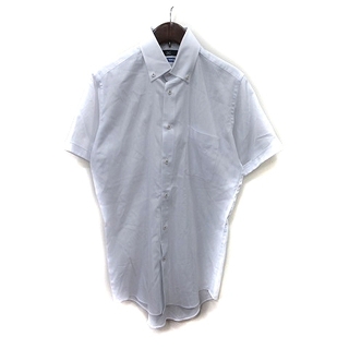 ミズノ(MIZUNO)のミズノ ドレスシャツ ワイシャツ ボタンダウン 半袖 ストライプ 白 ホワイト(シャツ)