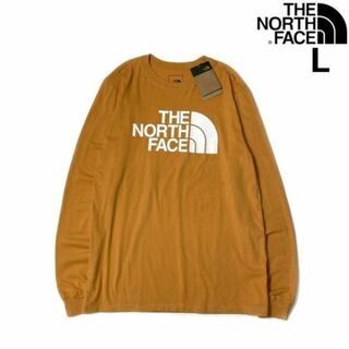 THE NORTH FACE - ノースフェイス 長袖 Tシャツ US限定 ロゴ(L)オレンジ 180902