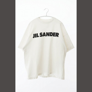ジルサンダー(Jil Sander)のジルサンダー ロゴ プリント コットン 半袖Tシャツ S 白 ホワイト(Tシャツ/カットソー(半袖/袖なし))