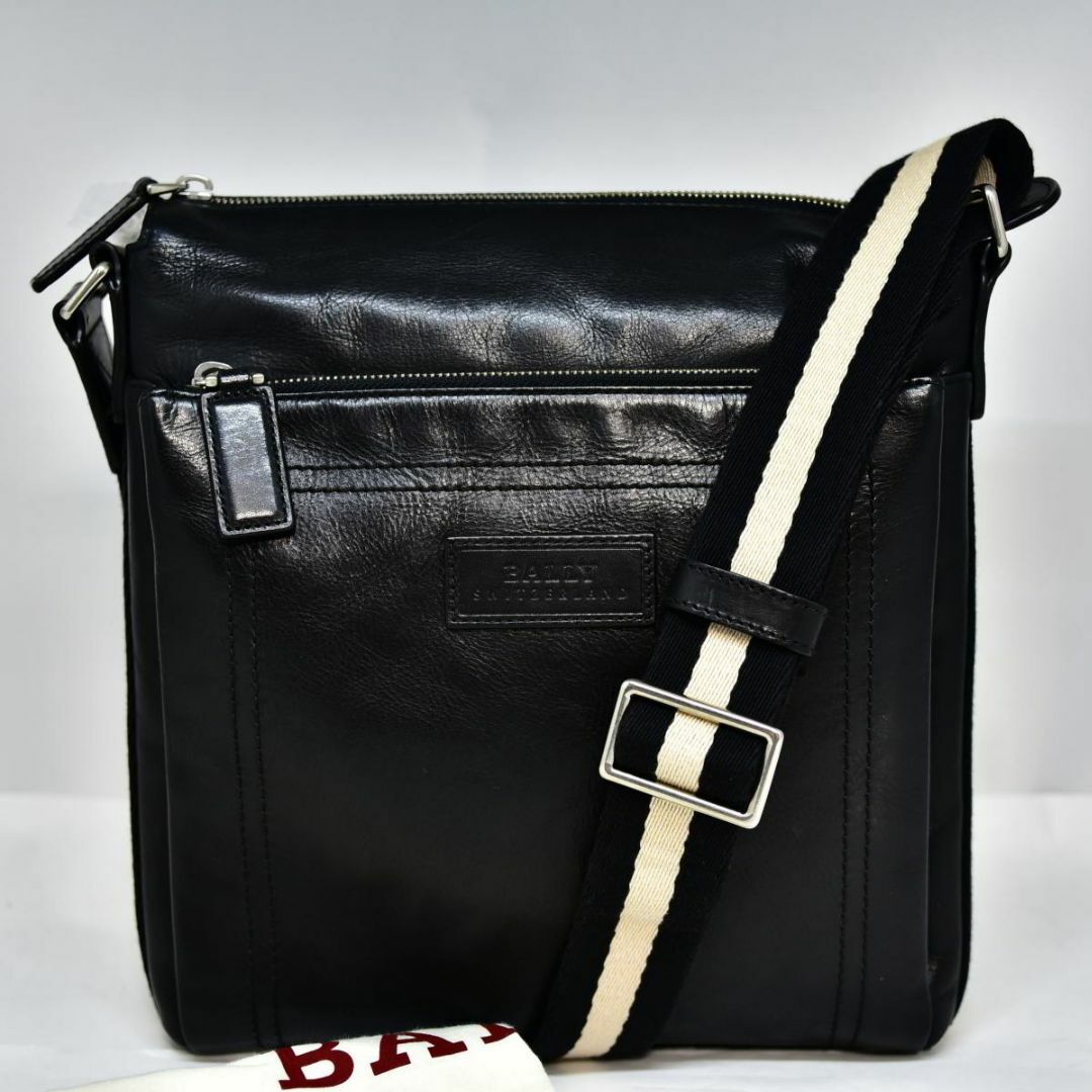 鑑定済 バリー BALLY ショルダーバッグ 斜め掛け ブラック メンズ 鑑定済 バリー BALLY ショルダーバッグ 斜め掛け ブラック メンズ