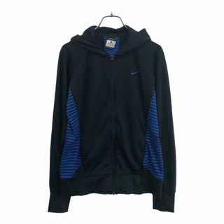 ナイキ(NIKE)のナイキ 長袖 スポーツジャケット L ブラック×ブルー NIKE レディース(その他)