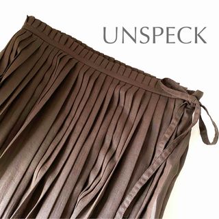 美品 UNSPECK アンスペック プリーツ スカート ペチコート付き(ひざ丈スカート)