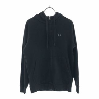 アンダーアーマー(UNDER ARMOUR)のアンダーアーマー 長袖 スウェット ジップパーカー SM ブラック UNDER ARMOUR 裏起毛 メンズ(パーカー)