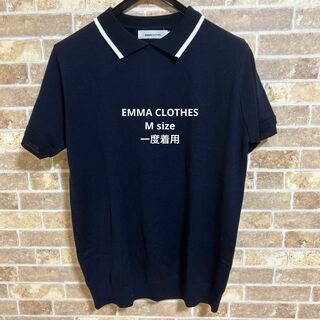 エマクローズ(EMMA CLOTHES)の【超美品】EMMA CLOTHES Mサイズ　ニットポロシャツ(ポロシャツ)