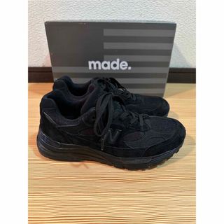 ニューバランス(New Balance)のニューバランス M992EA オールブラック 25cm 美品 スニーカー(スニーカー)