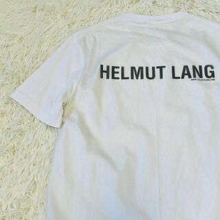 ヘルムートラング(HELMUT LANG)のHELMUT ヘルムートラング　ロゴ　バック Tシャツ　白　きれいめ(Tシャツ(半袖/袖なし))