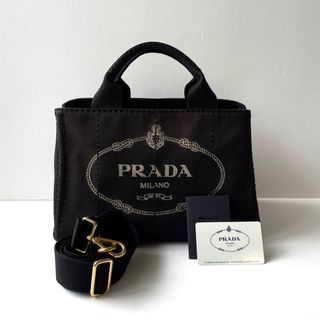 PRADA - 【美品】PRADA プラダ　2way トートバッグ　カナパ　三角ロゴ　Sサイズ