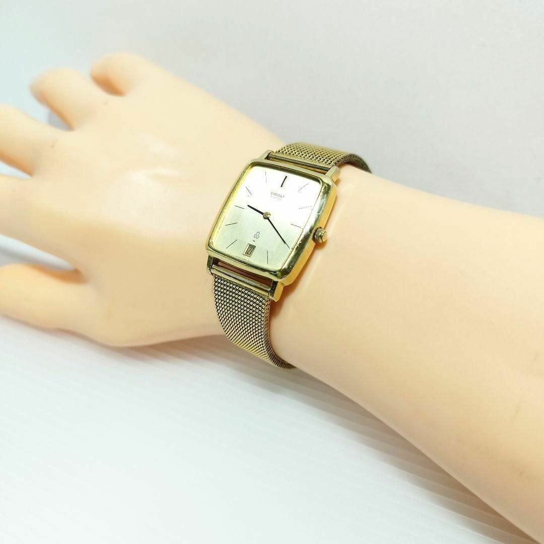 稼動品】SEIKO 腕時計 シャリオ 2針 デイト レクタンギュラー 稼動品】SEIKO 腕時計 シャリオ 2針 デイト レクタンギュラー