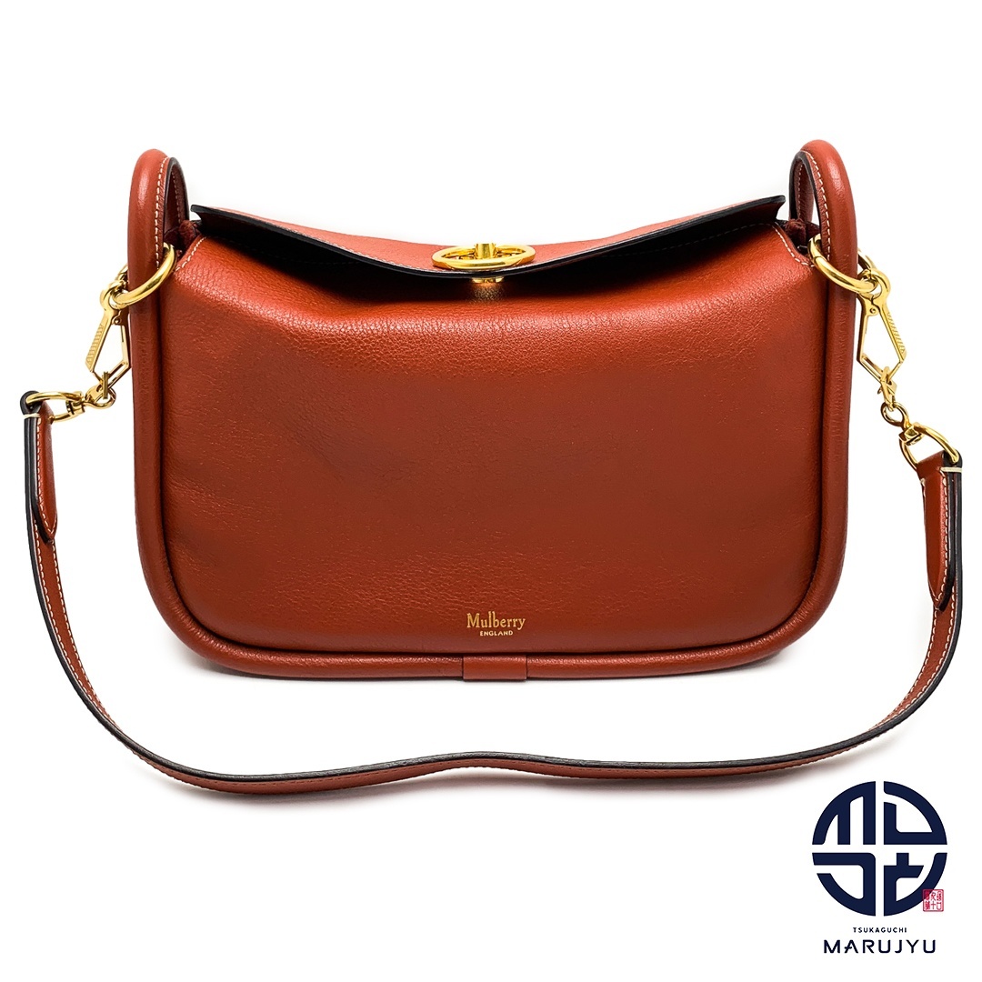 Mulberry マルベリー スモールレイトン オレンジブラウン系 3way Mulberry マルベリー スモールレイトン オレンジブラウン系 3way