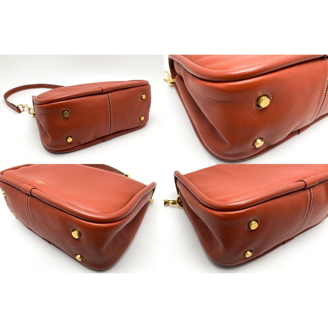 Mulberry マルベリー スモールレイトン オレンジブラウン系 3way Mulberry マルベリー スモールレイトン オレンジブラウン系 3way