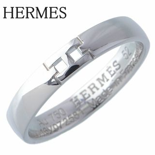 エルメス(Hermes)のエルメス ヘラクレス リング #52 幅3.4mm Au750WG 新品仕上げ済 HERMES【17156】(リング(指輪))