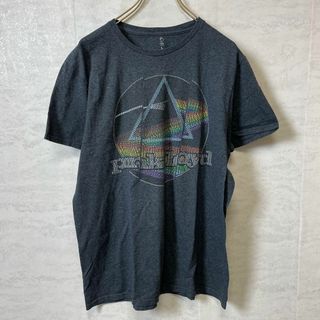 ミュージックティー(MUSIC TEE)のピンクフロイド　バンドＴシャツ　ミュージック　灰色グレー　サイズＬ　メンズ　古着(Tシャツ/カットソー(半袖/袖なし))