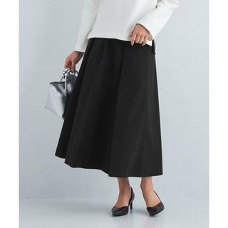 ユナイテッドアローズグリーンレーベルリラクシング(UNITED ARROWS green label relaxing)の【BLACK】タック フレア スカート(ひざ丈スカート)