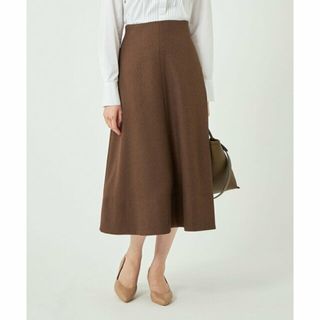 ユナイテッドアローズグリーンレーベルリラクシング(UNITED ARROWS green label relaxing)の【MD.BROWN】ウールライク チェック ナロー フレア スカート -防シワ-(ロングスカート)