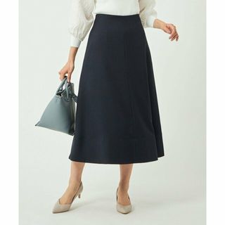 ユナイテッドアローズグリーンレーベルリラクシング(UNITED ARROWS green label relaxing)の【NAVY】ウールライク チェック ナロー フレア スカート -防シワ-(ロングスカート)