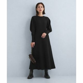 ユナイテッドアローズグリーンレーベルリラクシング(UNITED ARROWS green label relaxing)の【BLACK】ボイルウール フィット&フレア ワンピース(ロングワンピース/マキシワンピース)