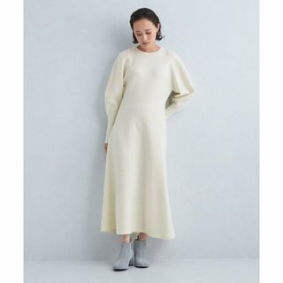 ユナイテッドアローズグリーンレーベルリラクシング(UNITED ARROWS green label relaxing)の【OFF WHITE】ボイルウール フィット&フレア ワンピース(ロングワンピース/マキシワンピース)