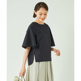 ユナイテッドアローズグリーンレーベルリラクシング(UNITED ARROWS green label relaxing)の【NAVY】ピンタック キリカエ フレアスリーブ ブラウス -マシンウォッシャブル-(シャツ/ブラウス(長袖/七分))