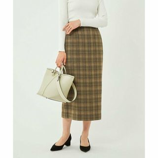 ユナイテッドアローズグリーンレーベルリラクシング(UNITED ARROWS green label relaxing)の【その他2】ハウンドトゥース Iライン ナロー タイト スカート -防シワ-(ひざ丈スカート)