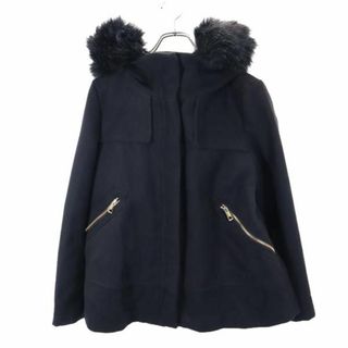 ザラ(ZARA)のザラベーシック ファー ジャージジャケット L ブラック ZARA BASIC レディース(その他)