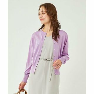 ユナイテッドアローズグリーンレーベルリラクシング(UNITED ARROWS green label relaxing)の【LILAC】シルク クルーネック カーディガン(カーディガン)