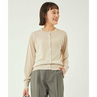 ユナイテッドアローズグリーンレーベルリラクシング(UNITED ARROWS green label relaxing)の【BEIGE】シルク クルーネック カーディガン(カーディガン)