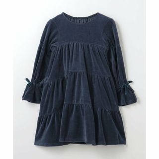 ユナイテッドアローズグリーンレーベルリラクシング(UNITED ARROWS green label relaxing)の【NAVY】カットベロア ティアード ワンピース(ワンピース)