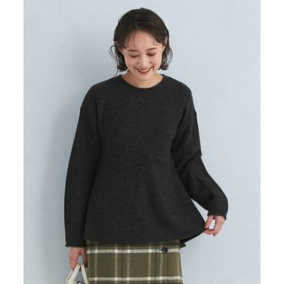 ユナイテッドアローズグリーンレーベルリラクシング(UNITED ARROWS green label relaxing)の【DK.GRAY】ウーリー カノコ ペプラム プルオーバー カットソー(カットソー(長袖/七分))