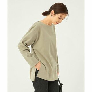 ユナイテッドアローズグリーンレーベルリラクシング(UNITED ARROWS green label relaxing)の【BEIGE】ディープスリット プルオーバー カットソー(カットソー(長袖/七分))