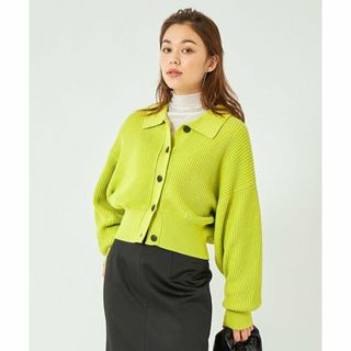 ユナイテッドアローズグリーンレーベルリラクシング(UNITED ARROWS green label relaxing)の【YELLOW】クロップド カーディガン ーウォッシャブル-(カーディガン)