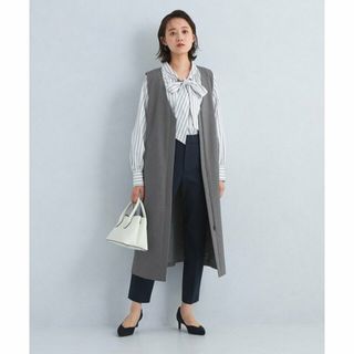 ユナイテッドアローズグリーンレーベルリラクシング(UNITED ARROWS green label relaxing)の【MD.GRAY】Vネック ジップ ジャンパースカート(ロングワンピース/マキシワンピース)