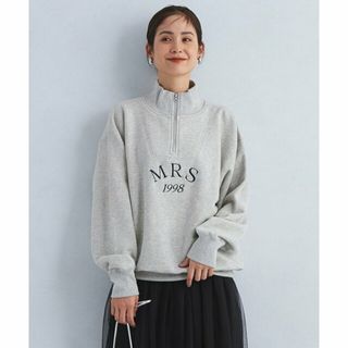 ユナイテッドアローズグリーンレーベルリラクシング(UNITED ARROWS green label relaxing)の【LT.GRAY】ロゴ ハーフジップ プルオーバー スウェット(トレーナー/スウェット)