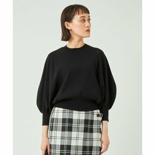 ユナイテッドアローズグリーンレーベルリラクシング(UNITED ARROWS green label relaxing)の【BLACK】パフスリーブ ニット プルオーバー -ウォッシャブル-(ニット/セーター)